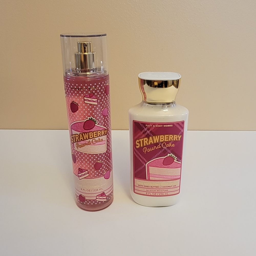 Bath & Body Works "Strawberry Pound Cake" Set - NWT